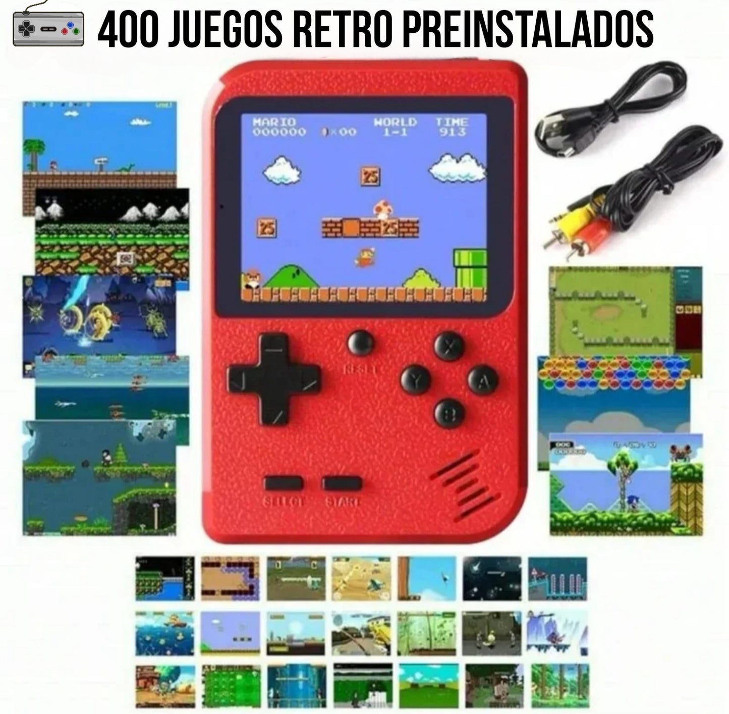 Consola Retro de Bolsillo 400 juegos