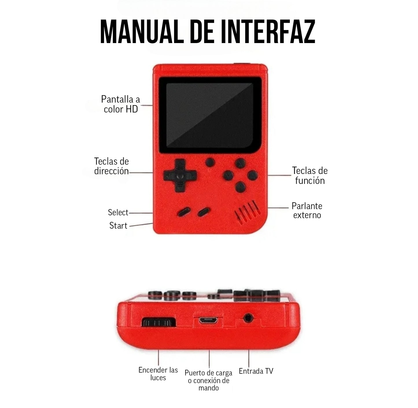 Consola Retro de Bolsillo 400 juegos